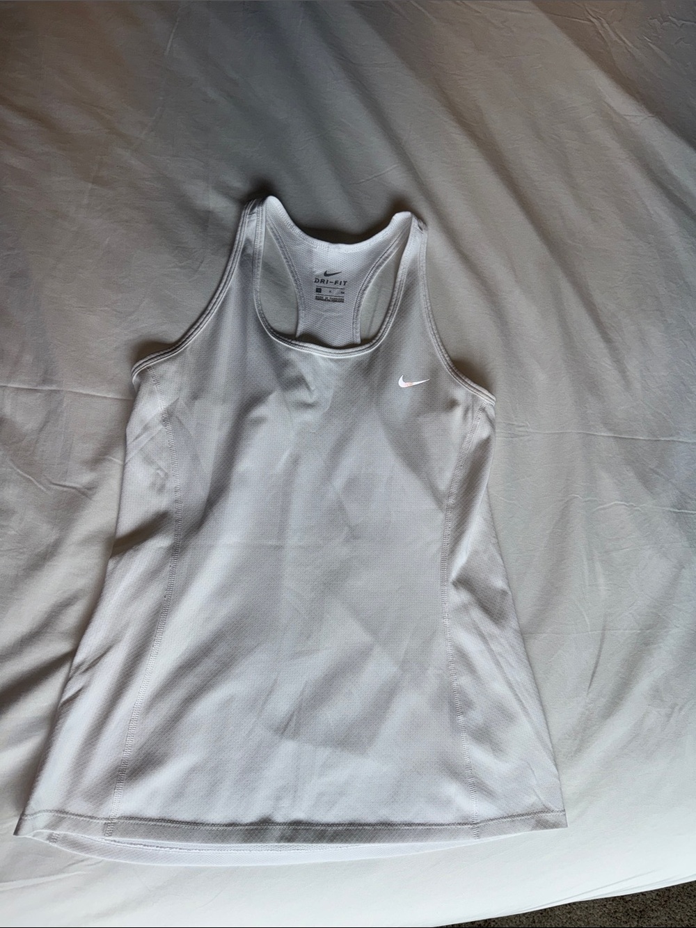 Nike White Racerback Dri-FIT Tank Top